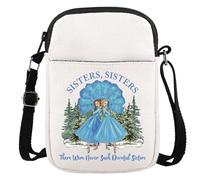JTOUK 90s Xmas Movie Inspired Holiday Movie Gift Christmas Sister Friend Present White Sisters Crossbody Bag (Devoted Sisters CR EU)