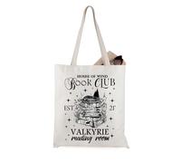 JTOUK ACOTAR Inspired House of Wind Book Club Valkyrie Reading Room Book Lover Tote Bag (House of Wind Tote EU)