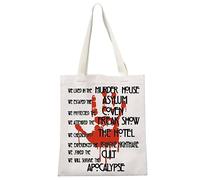 JTOUK AHS Tv Series Inspired Canvas Tote Bag for Horror Show Lover Halloween Party Favor (Murder House Tote EU)