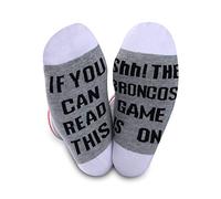 JTOUK American Football Gift Football Fans Gift Funny Birthday Gift Novelty Football Socks (Broncos)