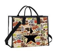 JTOUK American Musical Inspired Typography Canvas Tote Bag Musical Theatre Gift Theater Fans Gift Travel Handbag (My Shot LT EU)