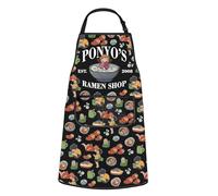 JTOUK Anime Inspired Kitchen Apron Animated Movie Gift Japanese Animation Gift for Move Fans (Pon Apron EU)
