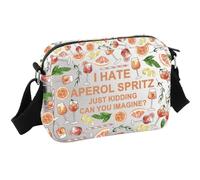 JTOUK Aperol Spritz Themed Gift Cocktail Bachelorette Party Favor Aperol Spritz Crossbody Bag Italian Summer Gift (Hate Aperol HKB EU)