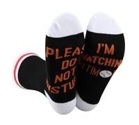 JTOUK Baltimore Baseball Socks Baseball Themed Gift Sport Game Day Gift Birthday Gift for Sport Fans (UK, Alpha, One Size, Regular, Regular, Watching Baltimore Baseball EU)