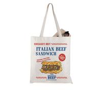 JTOUK Bear Show Gift Italian Beef Sandwich Tote Bag Chicago Food Gift Bear Tv Show Inspired Gift (Beef Tote EU)