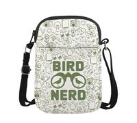 JTOUK Bird Nerd Crossbody Bag Bird Watching Explorer Gift Ornithology Gift Nature Lover Merch (Bird Nerd CR EU)