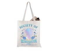 JTOUK Book Lover Gift Women Feminist Gift Society Of Obstinate Headstrong Girls Tote Bag Library Gift (Obstinate Tote EU)