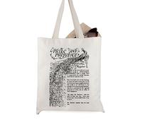 JTOUK Bookish Gift Literary Gift Pride and Prejudice Book Lover Canvas Tote Bag (Pride Tote EU)