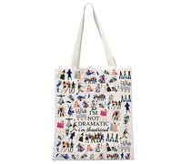 JTOUK Broadway Musical Gift Makeup Bag Theatre Bag I'm Not Dramatic I'm Theatrical Musical Theatre Gift West End Broadway Zipper Pouch (I'm Theatrical Tote EU)
