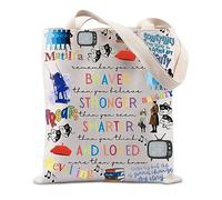 JTOUK Broadway Musical When I Grow Up Tote Bag Musical Theatre Broadway Gift Bookworm Gift for Women (BRAVER Matilda tote EU)