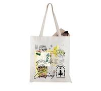 JTOUK Camping Camp Tote Bag Let’s Go Camping Forest Adventure Gift Family Camp Gift (Camping Tote EU)