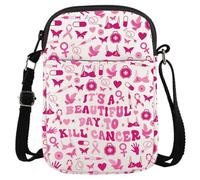 JTOUK Cancer Awareness Inspirational Gift Cancer Fighter Gift It’s A Beautiful Day to Kill Cancer Makeup Bag for Oncology Nurse (Kill Cancer CR EU)