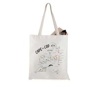 JTOUK Cape Cod Tote Bag Massachusetts Beach Ocean Gift Vintage Coastal Merch Beach Summer Travel Souvenir (Cape Tote EU)