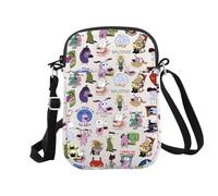 JTOUK Cartoon Dog Inspired Makeup Bag Creepy Stuff Gift for Cartoon Fans (Courage Dog CR EU)