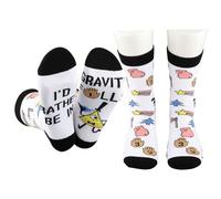 JTOUK Cartoon Inspired Gift Mabel & Dipper Twins Gift I'D Rather Be In Novelty Socks for Cartoon Fans (UK, Alpha, One Size, Regular, Regular, In Falls EU)