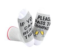 JTOUK Champagne Lover Gift Alcohol Wine Drinker Gift Please Pass The Champagne Socks Champagne Drinking Drinker Gift Socks (Pass The Champagne EU)