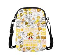JTOUK Cheese Inspired Crossbody Bag Cheese Lover Gift Sweet Food Lover Gift Foodie Gift (Cheese CR EU)