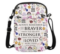 JTOUK Chemo Gift Chemotherapy Treatment Gift Chemo Recovery Gift Chemo Care Package Chemo Crossbody Bag (Braver Chemo CR EU)