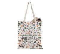 JTOUK Chiropractor's survival kit Tote Bag Chiropractic Assistant Gifts Chiropractor Merchandise (Chiropractor Tote EU)