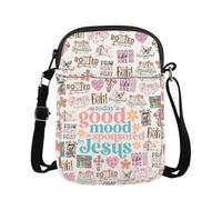 JTOUK Christian Crossbody Bag Faith Gift Christian Religious Gift Religious Believer Gift Catholic Gift (Good mood CR EU)