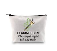 JTOUK Clarinet Player Gift Clarinetist Gift Clarinet Girl Like A Regular Girl But Way Cooler Makeup Bag Travel Zipper Pouch for Clarinet Teacher (Clarinet Girl Bag EU)