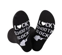 JTOUK Clay Pigeon Shooter Gift Shooting Range Gift Skeet Shooting Lover Present Lucky Shooting Socks for Shooters (L, Lucky Shooting Socks EU)