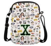 JTOUK Crime Mystery Drama TV Gift Sci-Fi Gift Ufo Lover Gift X TV Show Merchandise Crossbody Bag for TV Series Fans (Xfile Pattern CR EU)