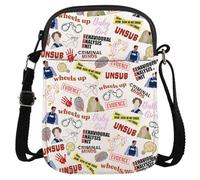 JTOUK Criminal TV Show Inspired Gift TV Show Merchandise Zipper Pouch Spencer Lover Gift Crime Show Crossbody Bag for Criminal Fans (Criminal TV Pattern CB EU)