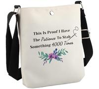 JTOUK Cross Stitch Gift Cross Stitch Project Bag This Is Proof I Stab Something 4000 Times Sewing Crossbody Bag (Stab Sth. 4000 CB EU)