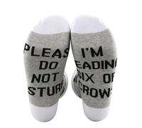 JTOUK Crow Theme Socks Crow Lover Gift I’m Reading Socks For Fans (Reading Crows EU)