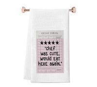 JTOUK Culinary Gifts For Chefs Cooking Gift Chef Was Cute Would Eat Here Again Kitchen Towel Chefs Gift (Chef Towel EU)