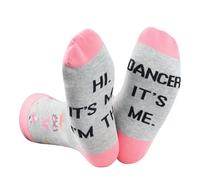 JTOUK Dancer Gift Dance Teacher Appreciation Gift Hi It's Me I'm The Dancer Socks Gift for Dance Coach Dance Lover Gift (Dancer It’s Me EU)