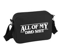 JTOUK DandD Gift RPG Gamer Gift D Dragon Dice Accessory Zipper Bag All Of My D D Stuff Crossbody Bag for Game Lover (D D Shit HKB EU)