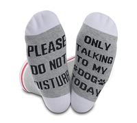 JTOUK Dog Mom Gift - Funny 'Only Talk To My Dog' Socks