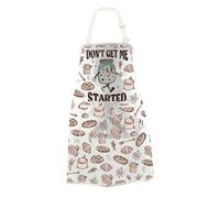 JTOUK Don’t Get Me Started Kitchen Apron Sourdough Bread Gift Homeschool Homestead Baking Gift Cute Breadmaker Gift (My Started Apron EU)