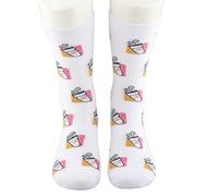 JTOUK Donut Gift Coffee Donut Lover Socks Iced Coffee Gift for Men Women (UK, Alpha, One Size, Regular, Regular, D Coffee Socks EU)
