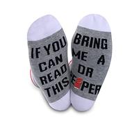 JTOUK Drinking Gift Novelty Socks For Men Women Drink Lover If You Can Read This Bring Me A Drinking (DR. Grey)