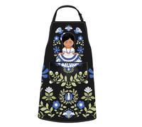 JTOUK El Salvador Inspired Kitchen Apron Salvadoran Floral Artwork Gift El Salvador Flower Merch (El Salvador Apron EU)