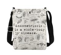 JTOUK Endometriosis Awareness Crossbody Bag SCDS Awareness Gift Invisible Illness Merch (Body Disease CB EU)