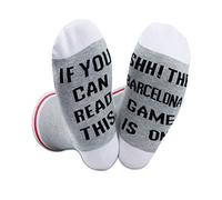JTOUK Football Club Fans Gifts If You Can Read This Shh The Barcelona Game Is On Novelty Socks for Soccer Game Fans (Barcelona EU)