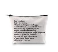 JTOUK Funny British Reality TV Show Inspired What a Sad Little Life Jane Makeup Bag for Chefs Show Fans (You Won Jane Bag EU)