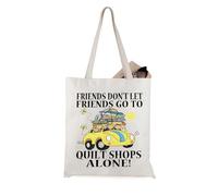 JTOUK Funny Quilting Inspired Tote Bag Quilting Gift Sewing Appreciation Gift for Quilter (Quilt Shops Tote EU)
