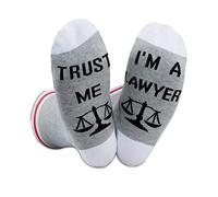 JTOUK Funny Socks Gift For Lawyer Trust Me I Am A Lawyer Socks For Law School Graduation Gift (Trust Me I Am A Lawyer EU)