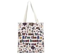 JTOUK Ghost Hunting Gift Paranormal Investigator Gift It’s Me Hi I’m The Ghost Hunter It’s Me Tote Bag (Hi Ghost Hunter Tote EU)