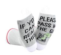 JTOUK Gin Themed Gift Gin Drinker Drinking Gift Please Pass Me The Gin Socks For Alcohol Lover Gift (Pass Me Gin EU)