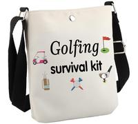 JTOUK Golfing Survival Kit Crossbody Bag Golfing Gift Golf Accessories Gift for Mom Golfer Humor (Survival Golfing CB EU)