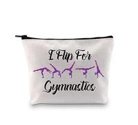 JTOUK Gymnast Gift Gymnastic Coach Gift Gymnastics Makeup Bags I Flip for Gymnastics Gifts for Girls Women Travel Toiletry Bag (Flip for Gymnastics Bag EU)
