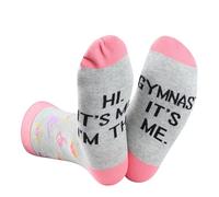 JTOUK Gymnast Gift Gymnastics Team Gift Hi It's Me I'm The Gymnast Socks Gymnastics Class Graduation Gift (Gymnast It’s Me EU)