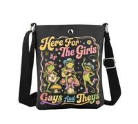 JTOUK Here for The Girls Gays And Theys Crossbody Bag Gay Pride LGBTQ Gift LGBT Queer Ally Gift