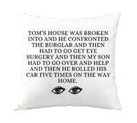 JTOUK Housewives Gift Reality TV Show Fans Gift Tom's House was Broken Into Throw Pillow Cover Cushion Case Home Decor (Tom's House PC EU)